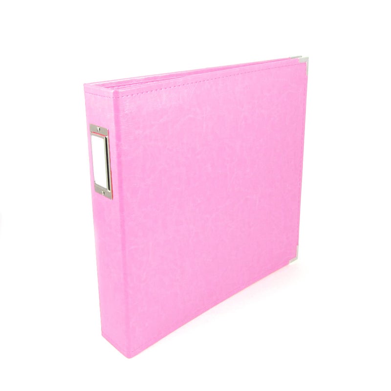 We R Memory Keepers 12x12 Photo Album Pretty Pink Protect Memories  Photos Acidfree Faux Leather Snagfree Rings Includes 5 Page Protectors Scrapbooking