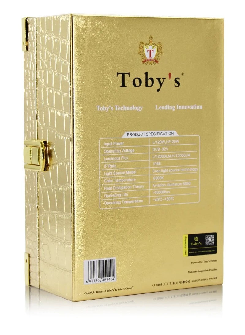 Toby's - 2 Pieces 9006 120W LED Headlight Bulb Assembly 12000 Lumens Xtreme Bright With Color Temperature 6500K - Image 1