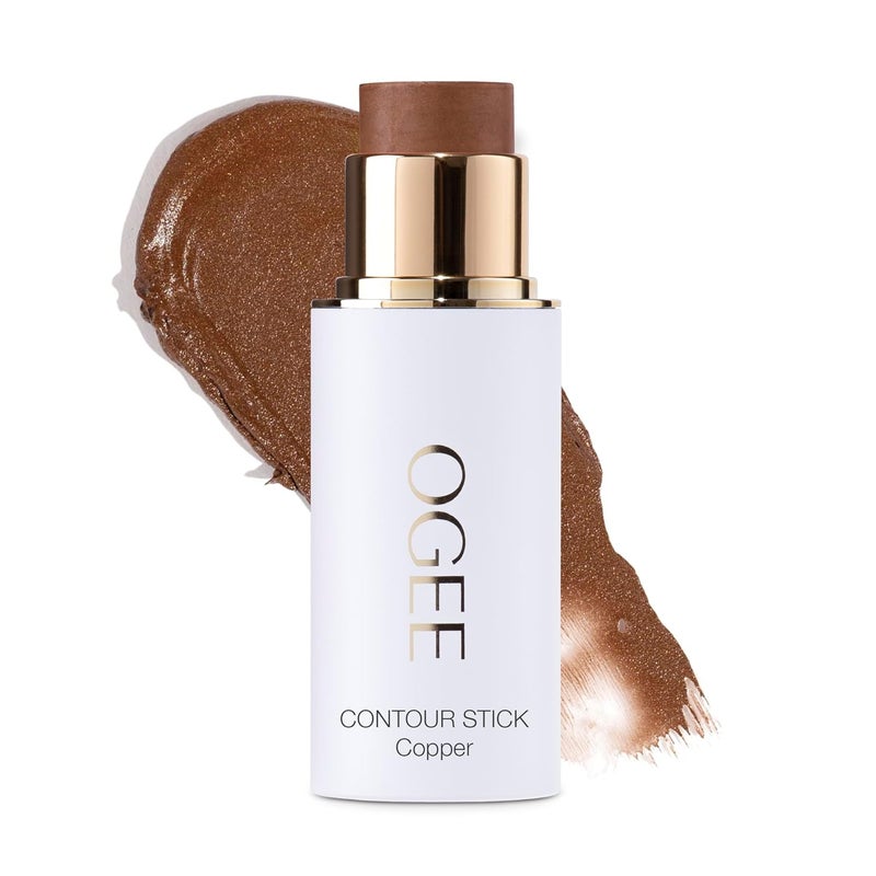 Ogee Sculpted Face Stick COPPER  RADIANT COCOA Certified Organic Bronzer Stick  Contour Makeup  MultiUse Bronzer Stick for Face