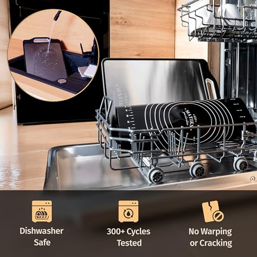 Matiks Stainless Steel Cutting Board Set - 16”×11” Large Double Sided Dishwasher Safe Metal Cutting Board for Kitchen – Housewarming Gifts New Home - New Home Gift Ideas - First Home Cooking Gifts - Image 5