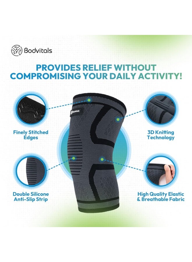 كمادة ضغط للركبة | دعامة المرفق لعلاج التهاب الأوتار وركبة التنس للنساء | دعم الذراع لدعم مرفق لاعب الغولف | تخفيف آلام المرفق للنساء والرجال | دعامة لركبة التنس (أسود، وسط) - Image 2