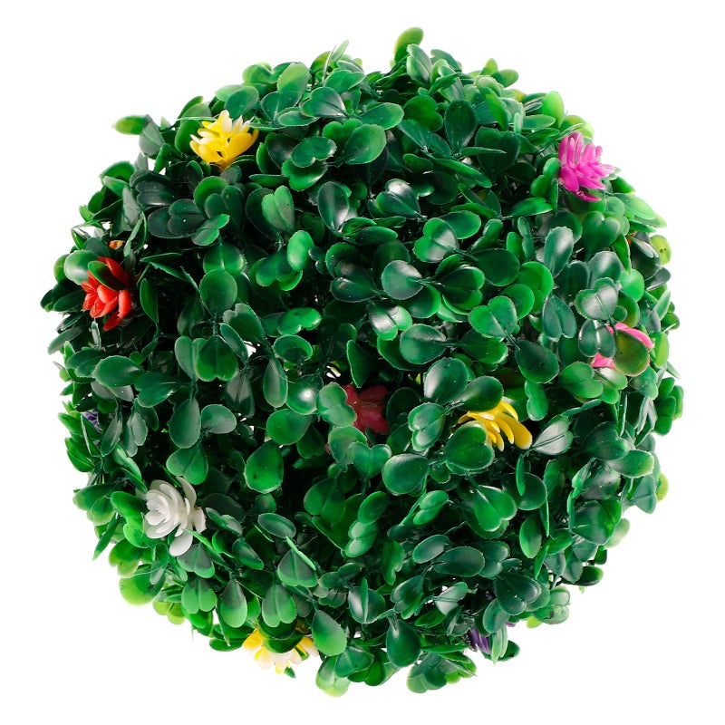 Artificial Topiary Ball with Flowers 18cm Hanging Decorative Grass for Home Garden Hotel - Image 2