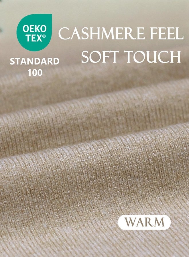 PULI Women's Elegant Shawl Wraps Soft Open Front Poncho Sweater for Spring Fall Winter, Classic Check-burgundy and Oatmeal, One Size - Image 4