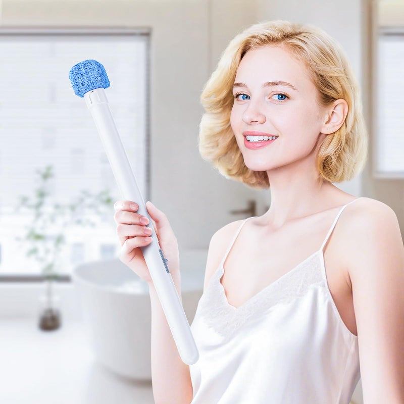 HelpX 8 Pack Pumice Stone Toilet Bowl Set with 18 in Extra Long Handle,White Holder Case,Pumice Stone for Cleaning, for Cleaning Toilets, Bathtubs, Grills, Swimming Pools, Sinks - Image 2