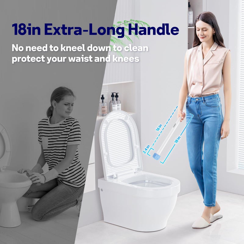 HelpX 8 Pack Pumice Stone Toilet Bowl Set with 18 in Extra Long Handle,White Holder Case,Pumice Stone for Cleaning, for Cleaning Toilets, Bathtubs, Grills, Swimming Pools, Sinks - Image 5