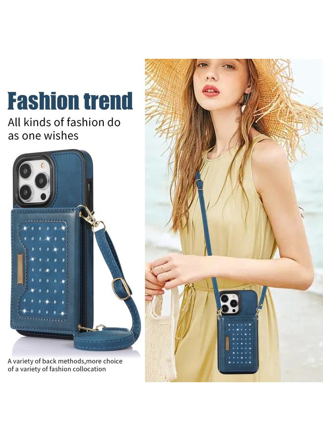 اس-توب حافظة لهاتف iPhone 14 Pro، حافظة جلدية ثلاثية الطي بتقنية RFID مع حبل - Image 3