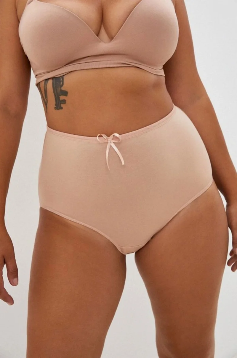 Happyfox Cotton Dark King Size Women's Panties High Waist 5 Piece Set Pack Lycra Large Size Wide Brim