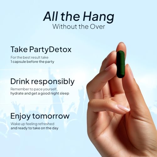 Miduty Party Detox to Party Smart & Anti - Hangover For Better Morning & Night | Supports Liver | Safe, Effective & Clinically Tested by International Lab - 5 Capsules - Image 3
