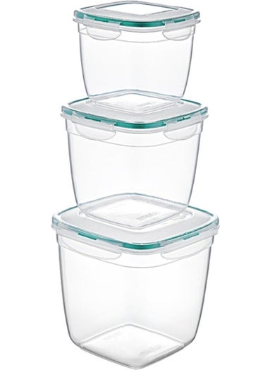Viyalente Fresh Box Deep Square Set of 3 Storage Containers Lc360 Lc360  - Image 2