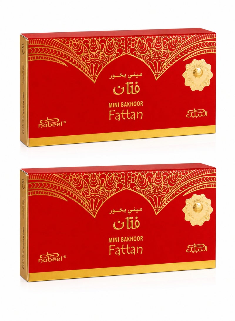 Nabeel 2 Pcs Set Nabeel Mini Bakhoor Fattan Incense 36g Long-Lasting Luxury Arabic Oud Fragrance for Home and Spiritual Ambience - Image 1