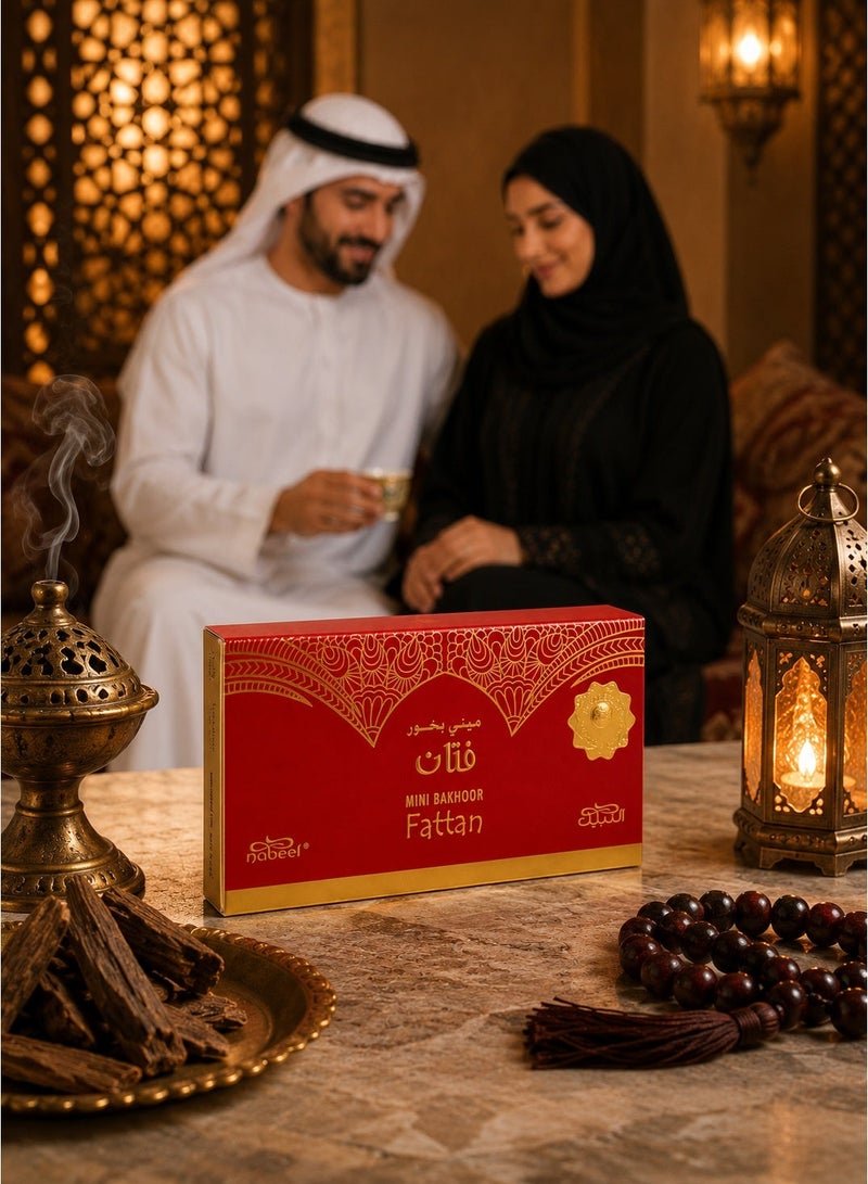 Nabeel 2 Pcs Set Nabeel Mini Bakhoor Fattan Incense 36g Long-Lasting Luxury Arabic Oud Fragrance for Home and Spiritual Ambience - Image 3
