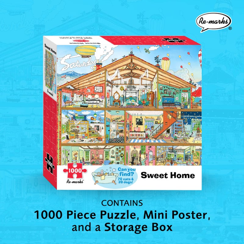 Re-marks Sweet Home Architecture Puzzle, 1000-Piece Puzzle for All Ages - Image 2