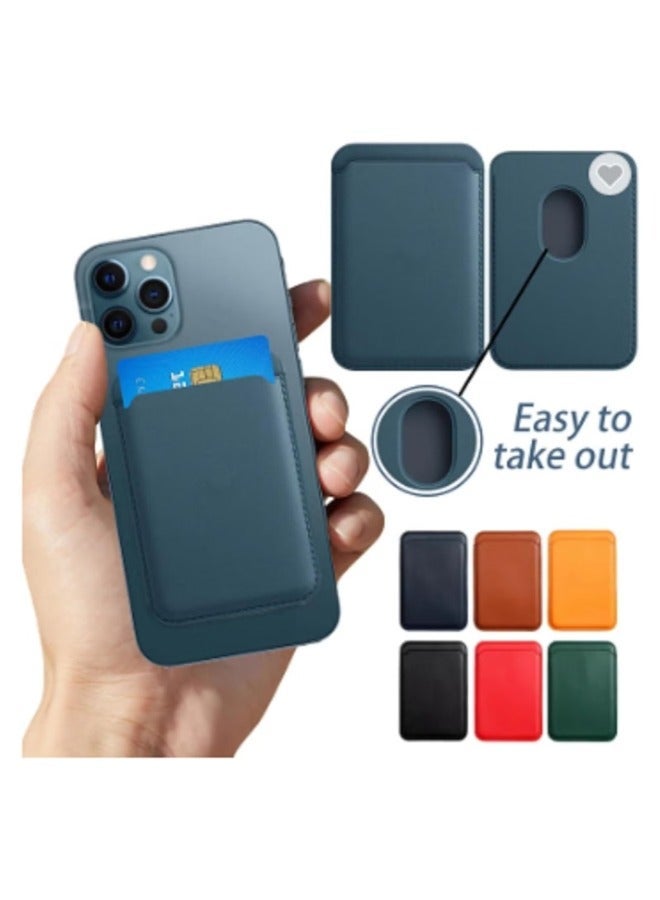 ELTRAZONE Strong Magnetic Card Holder Leather Wallet - for Apple iPhone 14 Pro Max/14 Plus/14 Pro/14/13 Pro Max/13 Pro/13/13 Mini/12 Max/12/12 Pro/12 Mini (Black) - Image 2