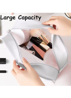 Spaceshoop Toiletry Bags 3Pcs Portable PVC for Women Men,Clear Makeup Bags Cosmetic Pouch Organizer Waterproof with Zipper Handle,Transparent Travel Large Storage Toiletries  - Image 4