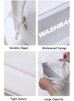 Spaceshoop Toiletry Bags 3Pcs Portable PVC for Women Men,Clear Makeup Bags Cosmetic Pouch Organizer Waterproof with Zipper Handle,Transparent Travel Large Storage Toiletries  - Image 2