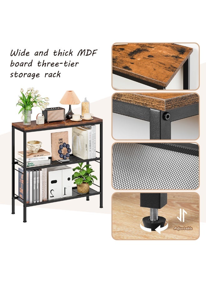 Uptyia Narrow Console Table, 3-Tier Entryway Table, Thin Sofa Table with Shelves, Side Table, Display Table, for Hallway, Entrance, Living Room, Bedroom - Image 5
