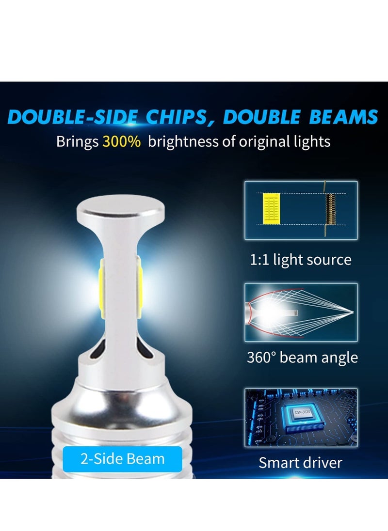 Excefore H7 LED Headlight Bulbs, 120W All Sides Emitting High Brightness LED Low Beam/High Beam, 4000 Lumens Bright LED Light, Quick Installation, LED Bulb for Car Fog Light Daytime Running  - Image 5