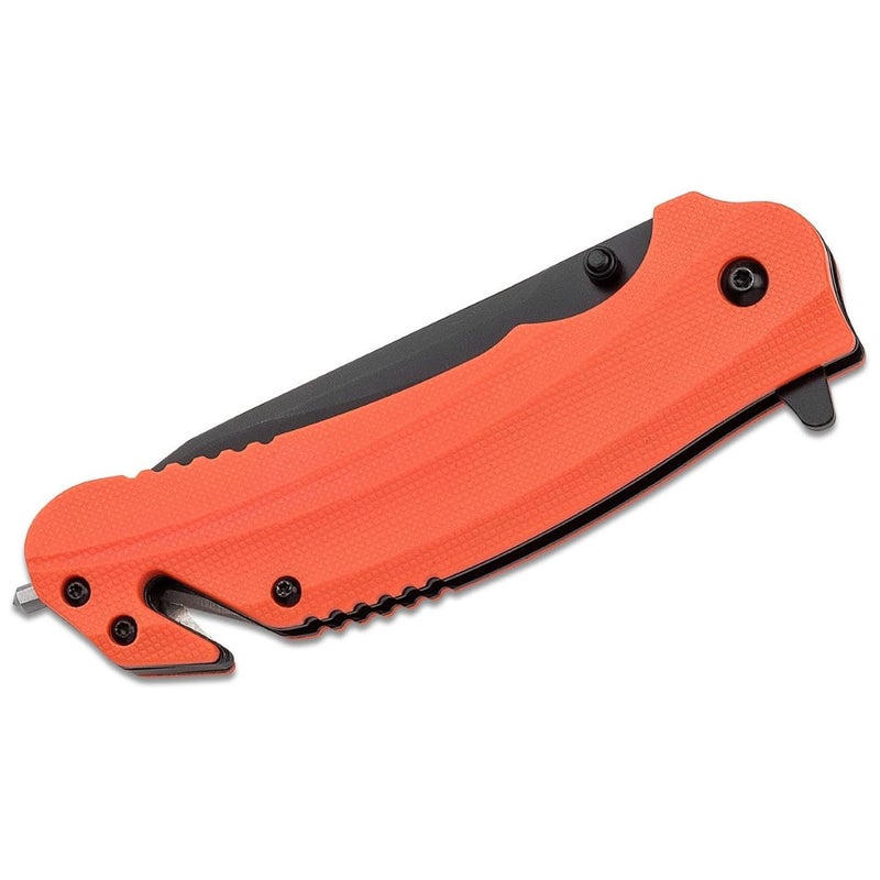 Kershaw Barricade (8650) Multifunction Rescue Pocket Knife with 3.5 Inch Stainless Steel Blade; Features SpeedSafe Assisted Opening with Flipper, Glass Breaker Tip, Belt Cutter, and Pocketclip; 4.5 oz - Image 2