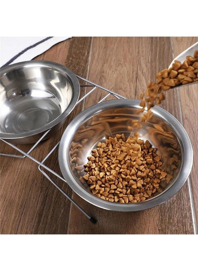 PET Elevated Dog Bowls Raised Cats Puppy Food Water Bowl Stainless Steel Pet Feeder Double Bowls Dogs Cage Hanging Feeding Dish  - Image 4