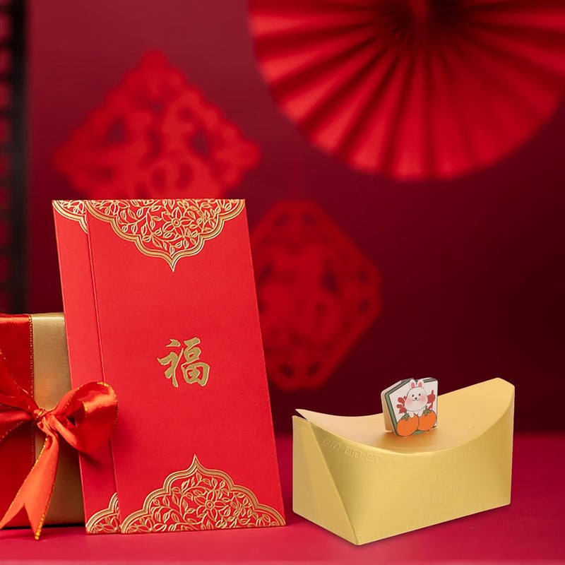 VICASKY Candy Boxes 12pcs Festival Wrapping Boxes with Chinese Blessings for Party Favors, Wedding Candy Holder Packaging, Creative Dessert Treat Containers - Image 4