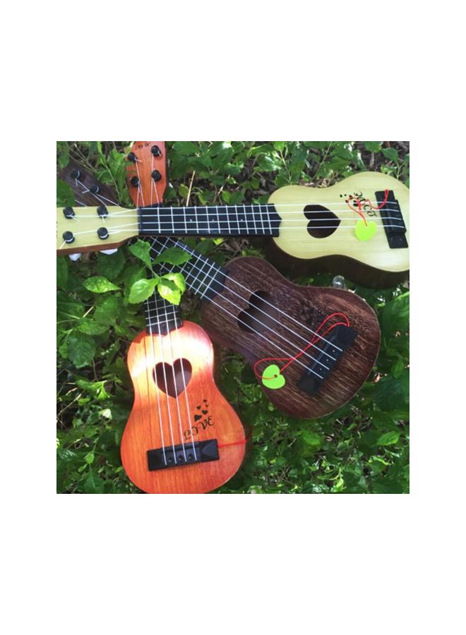 Ukulele Guitar Soprano Ukulele Children Small Ukulele Mini Guitar Playing Toy Beginner Ukulele with Four Strings (Khaki)  - Image 3