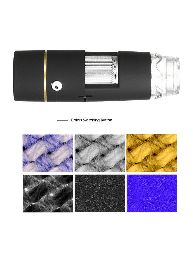 Generic - 1000X Magnification USB Digital Microscope with OTG Function Endoscope 8-LED Light Magnifying Glass Magnifier with Stand - Image 1