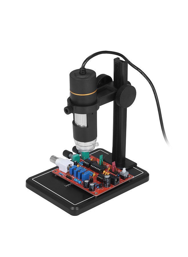 Generic - 1000X Magnification USB Digital Microscope with OTG Function Endoscope 8-LED Light Magnifying Glass Magnifier with Stand - Image 1