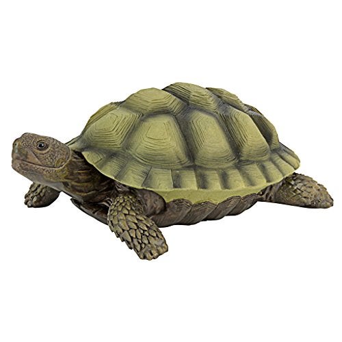 Design Toscano QM1887611 Gilbert the Box Turtle Garden Decor Animal Statue, 9 Inch, Full Color - Image 1