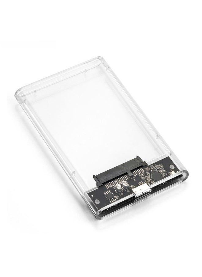 Generic Digital Computer/mobile Hard Drive Box Portable Hdd Case Enclosure Usb 3.0 Type-c Supports Sata I/ii/iii Ssd 2.5/3.5 Inch-Color:U25TY Transparent USB2.0  - Image 3