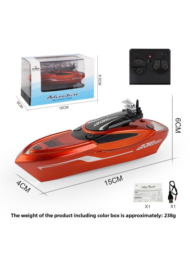 Generic - Ride The Wind And Wave Rowing Boat Electric Remote Control Double-oar Speedboat Submarine Model Children's Water Play Toy Gift Water Boating-Color:Remote Control Yacht (orange) - Image 1