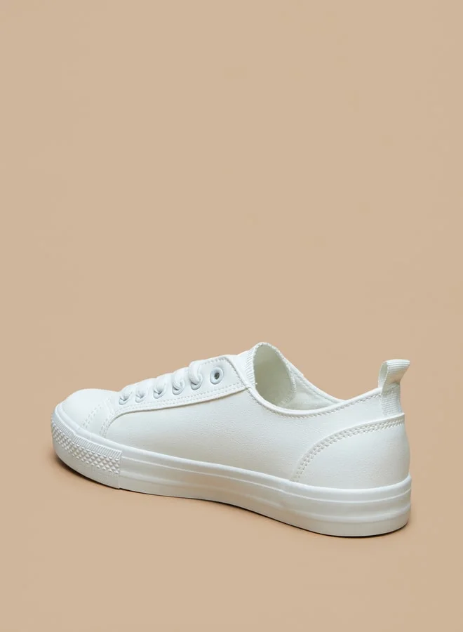 Flora Bella By Shoexpress Low Ankle Sneakers with Lace-Up Closure