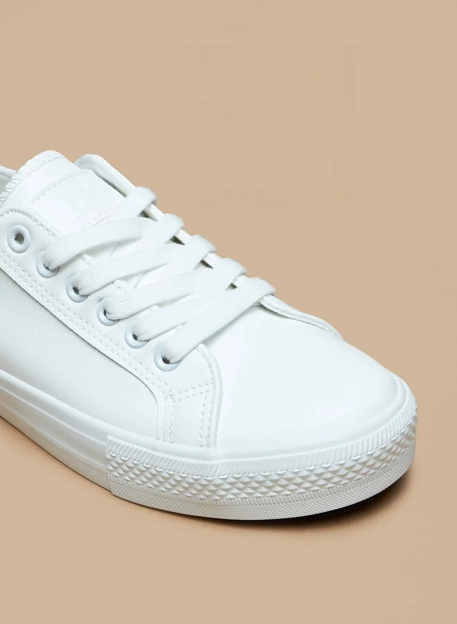 Flora Bella By Shoexpress Low Ankle Sneakers with Lace-Up Closure