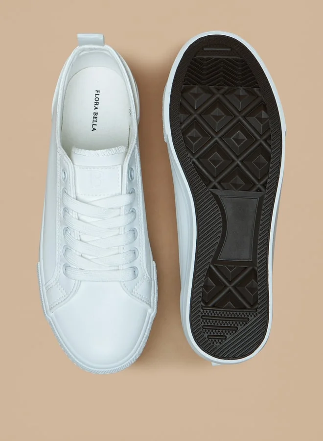 Flora Bella By Shoexpress Low Ankle Sneakers with Lace-Up Closure