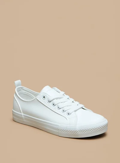 Flora Bella By Shoexpress Low Ankle Sneakers with Lace-Up Closure