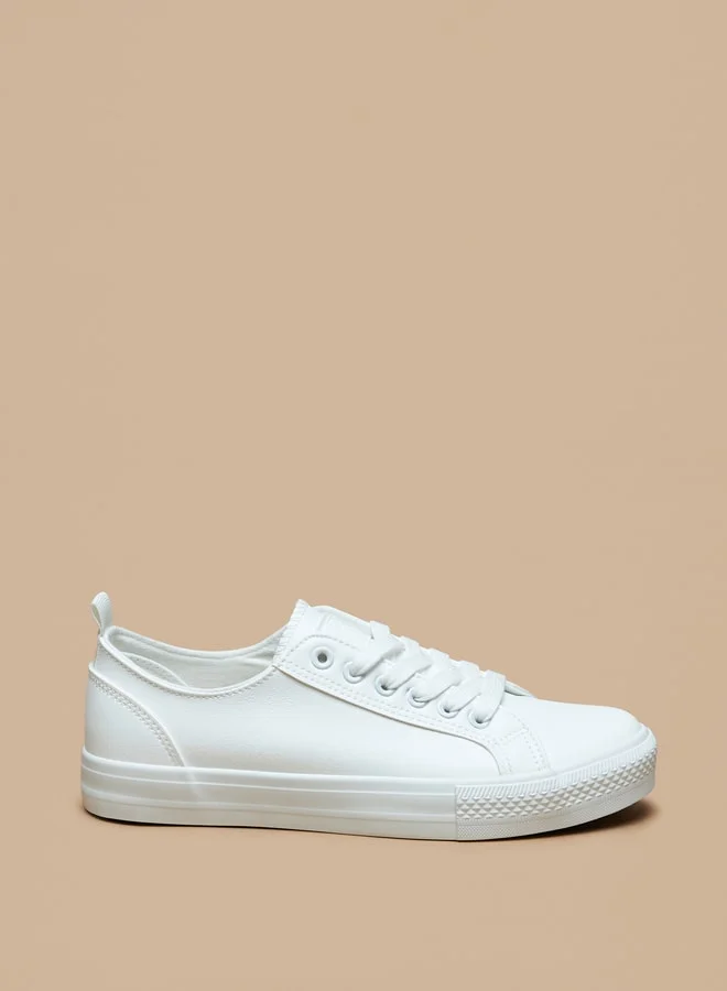 Flora Bella By Shoexpress Low Ankle Sneakers with Lace-Up Closure