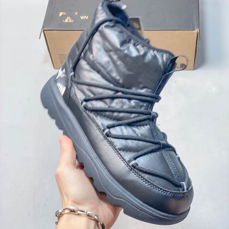 Borealis Drawstring Snow Boots Thick Sole Waterproof Winter Short Boots Warm Cotton Shoes for Men and Women