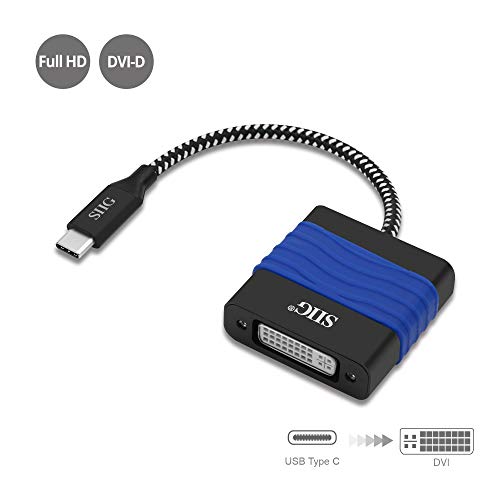 SIIG USB Type C to DVI Adapter - Thunderbolt 3 DisplayPort Alternate Mode Compatible for MacBook Pro, Google Chromebook Pixel, and More (CB-TC0711-S1) - Image 2