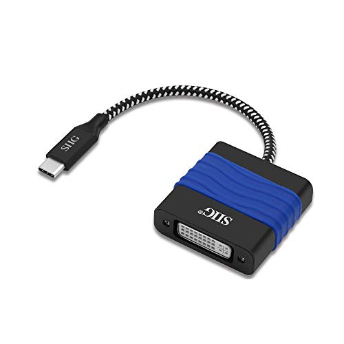 SIIG USB Type C to DVI Adapter - Thunderbolt 3 DisplayPort Alternate Mode Compatible for MacBook Pro, Google Chromebook Pixel, and More (CB-TC0711-S1) - Image 1