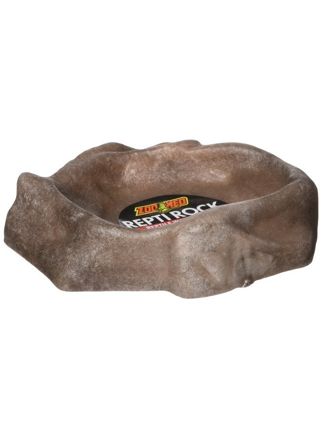 زوو ميد طبق ماء للزواحف من Zoo Med Repti Rock للأسماك، مقاس صغير جدًا، أسود - Image 1