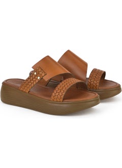 Ziya Women's Leather Slippers 1311010 500 Tan  - Image 2