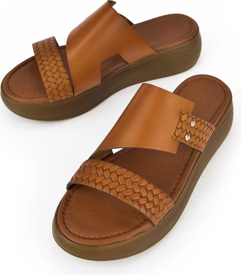 Ziya Women's Leather Slippers 1311010 500 Tan