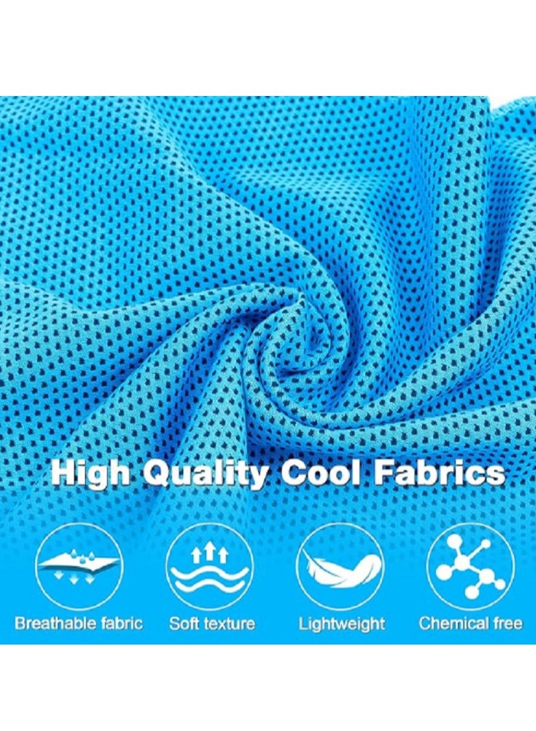 Generic Men and Women Cooling Sport Towel Soft and breathable for yoga, sports and running Black 30x90cm  - Image 2