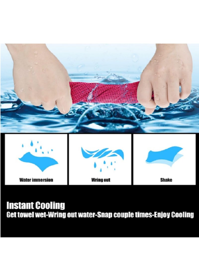 Generic Men and Women Cooling Sport Towel Soft and breathable for yoga, sports and running Black 30x90cm  - Image 3