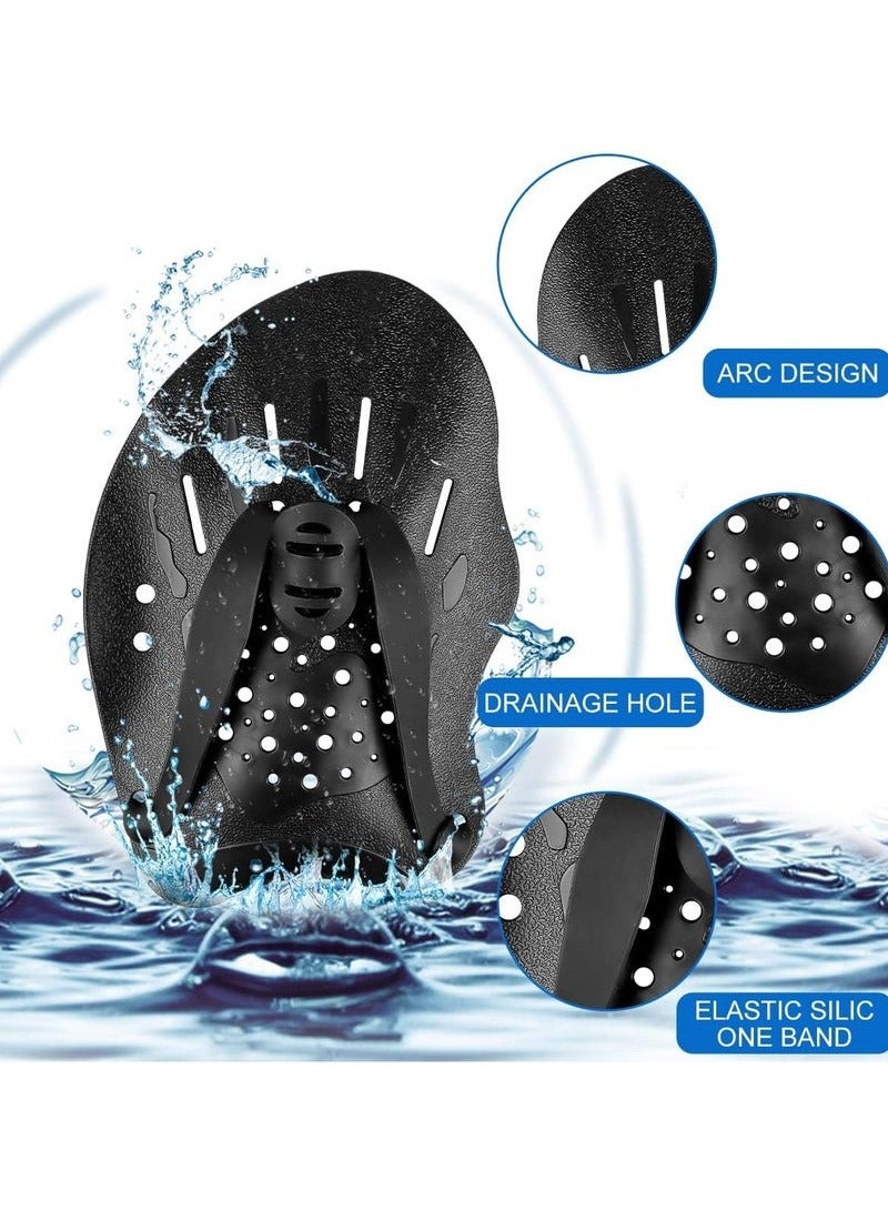 Generic 1 Pair Swim Paddles for Hand, Swimming Training Hand Paddles with Adjustable Straps, Swim Diving Training Hand Paddle for Men Women Children  - Image 3