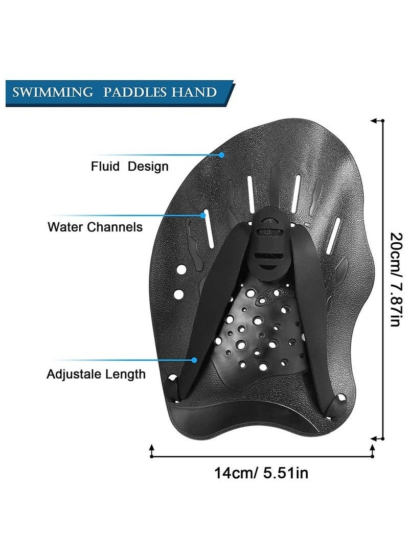 Generic 1 Pair Swim Paddles for Hand, Swimming Training Hand Paddles with Adjustable Straps, Swim Diving Training Hand Paddle for Men Women Children  - Image 5