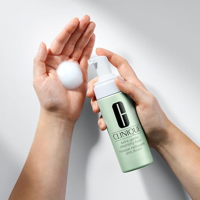 Clinique 3-Step Extra Gentle Mild Cleansing Foam Face Cleanser | For Dry + Sensitive Skin | Non-Irritating, Cleansing + Comforting, 4.2 Fl Oz - Image 4
