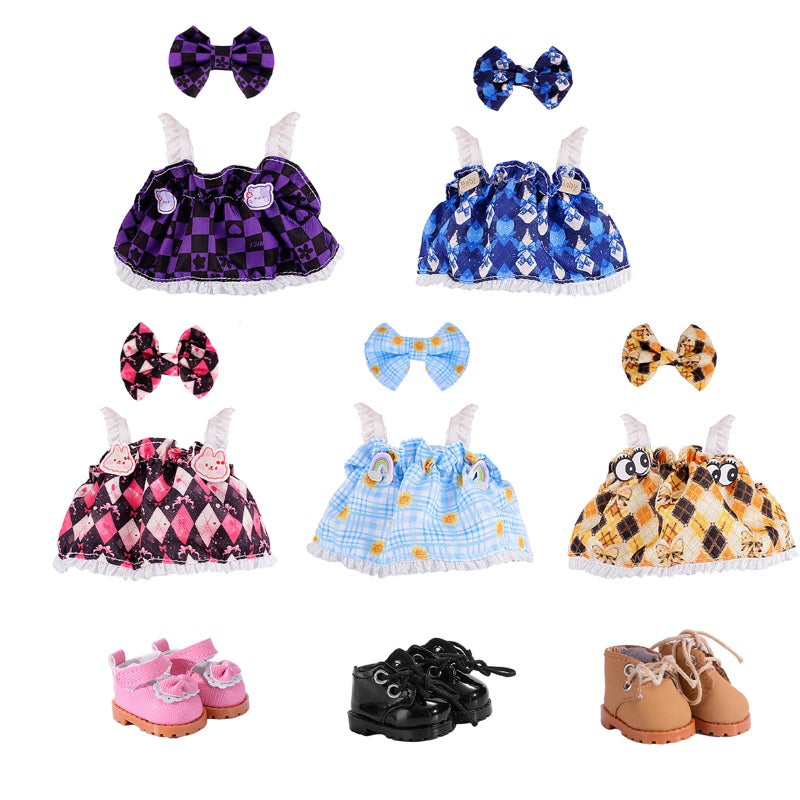 Ezcora Doll Costume 5 Pack Clothes for 6 Doll Includes 3 Pairs of Shoes Great for Play and Display Costume Accessories for Collectors - Image 3