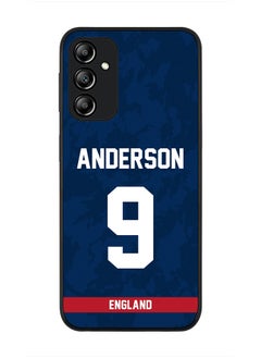 Stylizedd Cover for Samsung Galaxy A24 4G, Rugged Black Slim fit Soft Flexible Thin Protective Phone Cases - Player Name - James Anderson, Jersey Number- 9  - Image 1