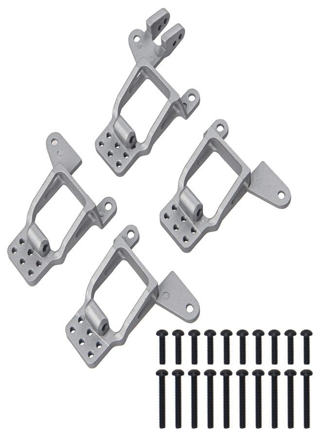 في جو هوبي حامل أبراج الصدمات الأمامية والخلفية من Vgoohobby RC، حامل ممتص الصدمات متوافق مع أجزاء ترقية الزاحف Traxxas TRX-4 Bronco 1/10 RC (فضي) - Image 1