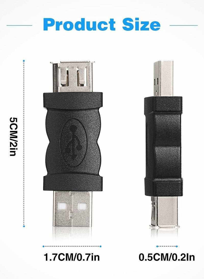 Y&D Firewire IEEE 1394 6 Pin USB Adapter Female F to M Male Cable Converter, 2.0 for Printer, Digital Camera, 4 pcs - Image 3